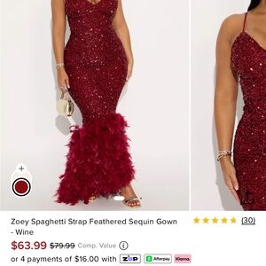 Fashion Nova Scarlet Sequin Dress